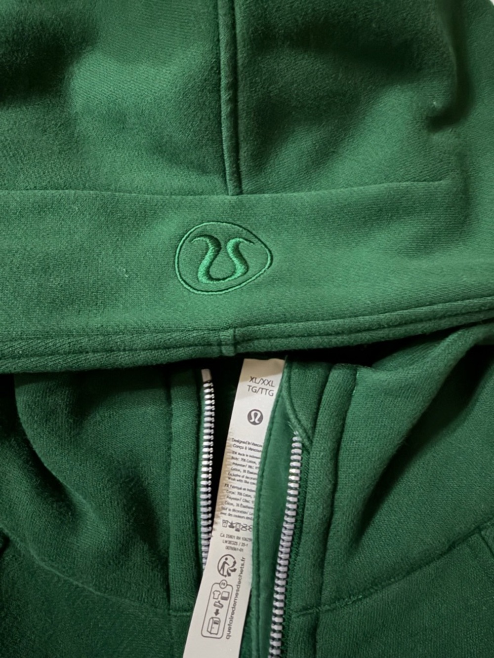 lululemon athletica Green full  Zip-Up oversized cropped Hoodie